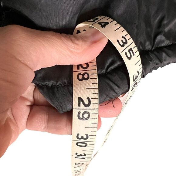 Vintage Bike brand black nylon snap up windbreaker cream faux fur lined collared - Picture 11 of 11